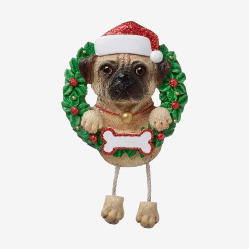 Dog ( pure breeds pug ) Christmas Ornament