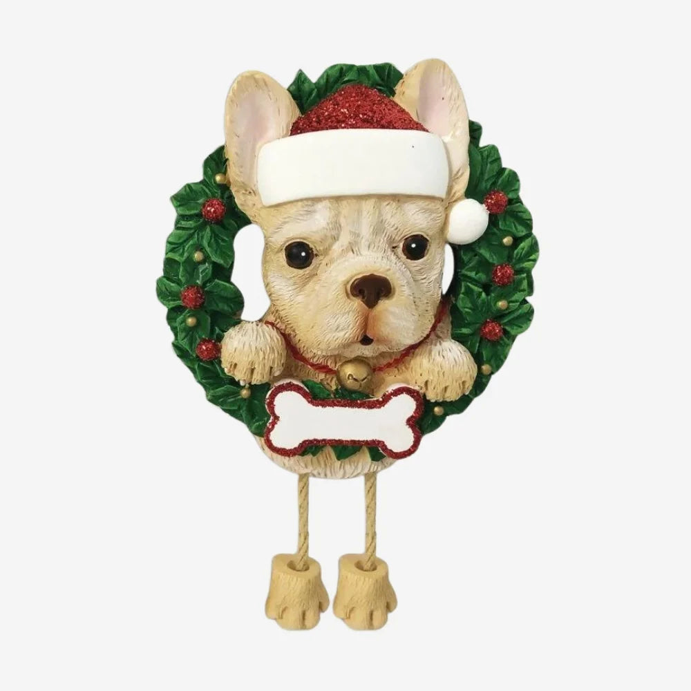 Dog ( pure breed French bulldog) Christmas Ornament