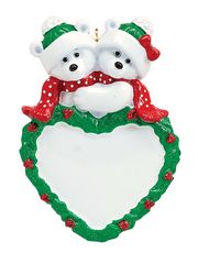 Polar Bear Couple Christmas Ornament