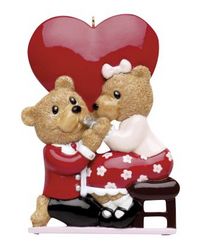 Engaged couple Christmas Ornament