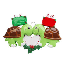 Turtle Love  couple Christmas Ornament