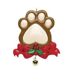 Dog Paw Christmas Ornament