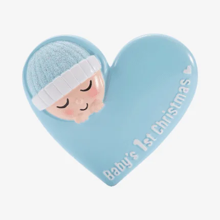 Cute Baby with Cap In Heart Christmas Ornament