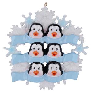 Penguin Family with snowflakes