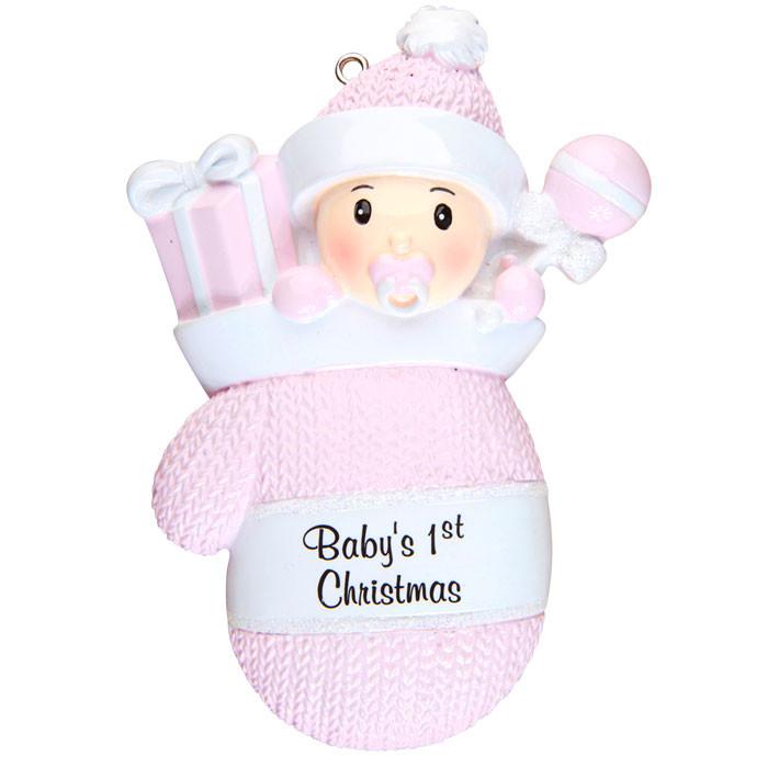 Baby In Mitten Christmas ornament