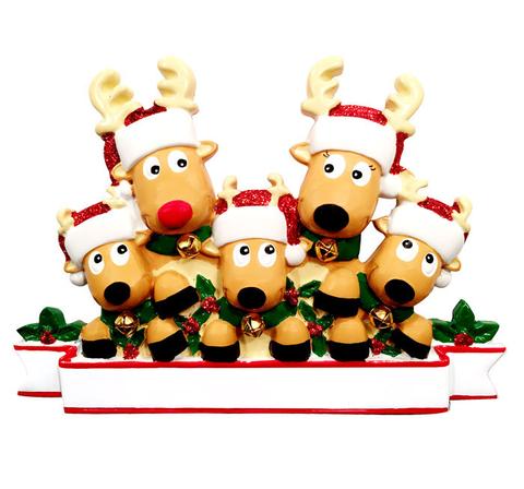 Reindeer Family Christmas Ornament