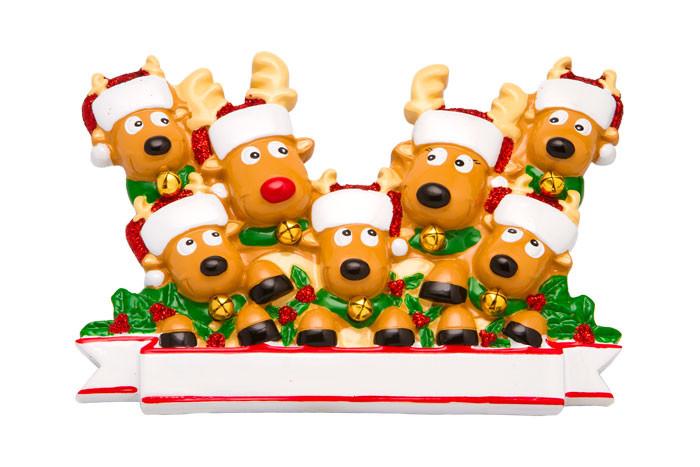 Reindeer Family Christmas Ornament
