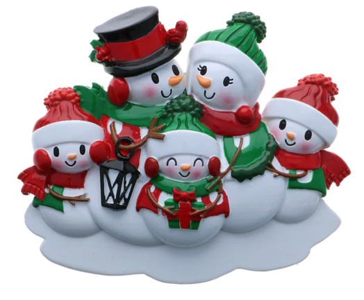 Snowman Family Christmas Ornament