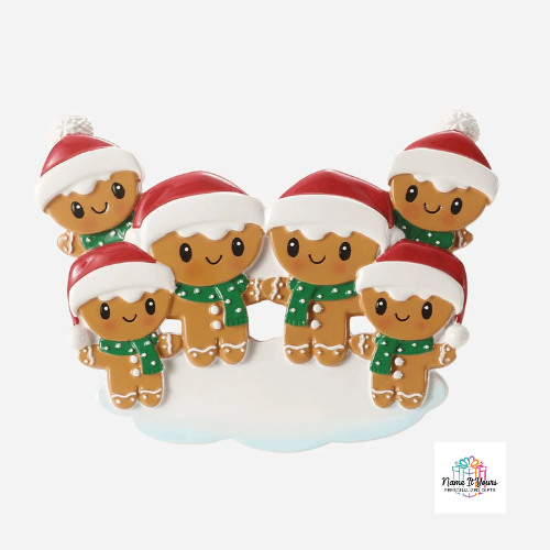 Ginger Bread  Family Christmas Ornaments
