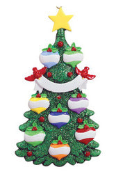 Green tree Family Christmas Ornament