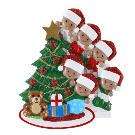 AA Family Peeking Christmas Ornament