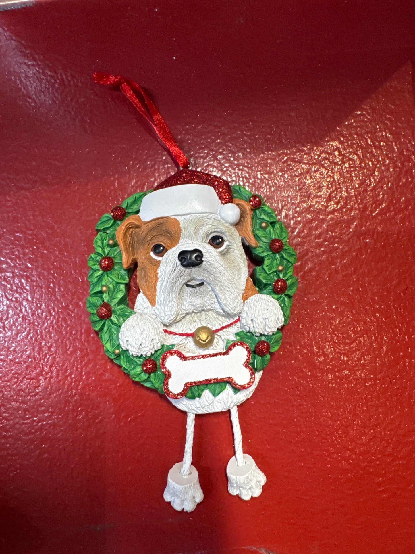 Dog ( pure breed) bulldog  Christmas Ornament