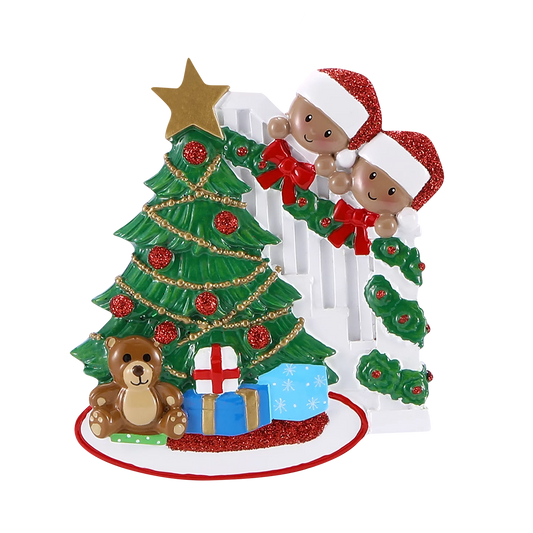 Family with Christmas tree Ornament