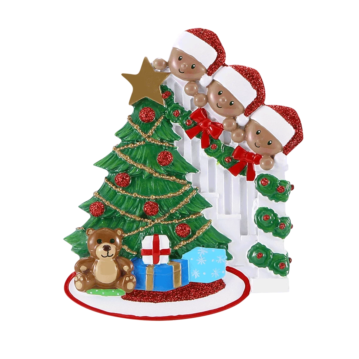 Family with Christmas tree Ornament