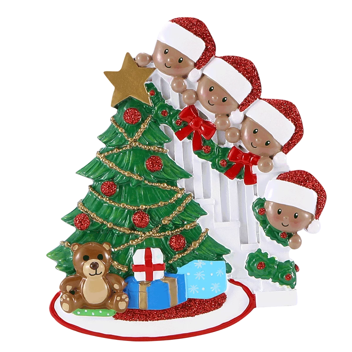 Family with Christmas tree Ornament