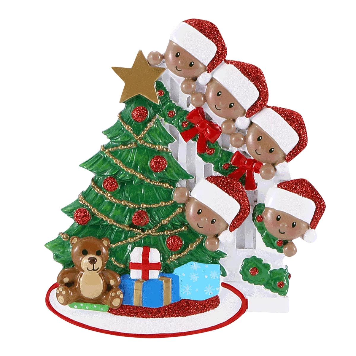 Family with Christmas tree Ornament
