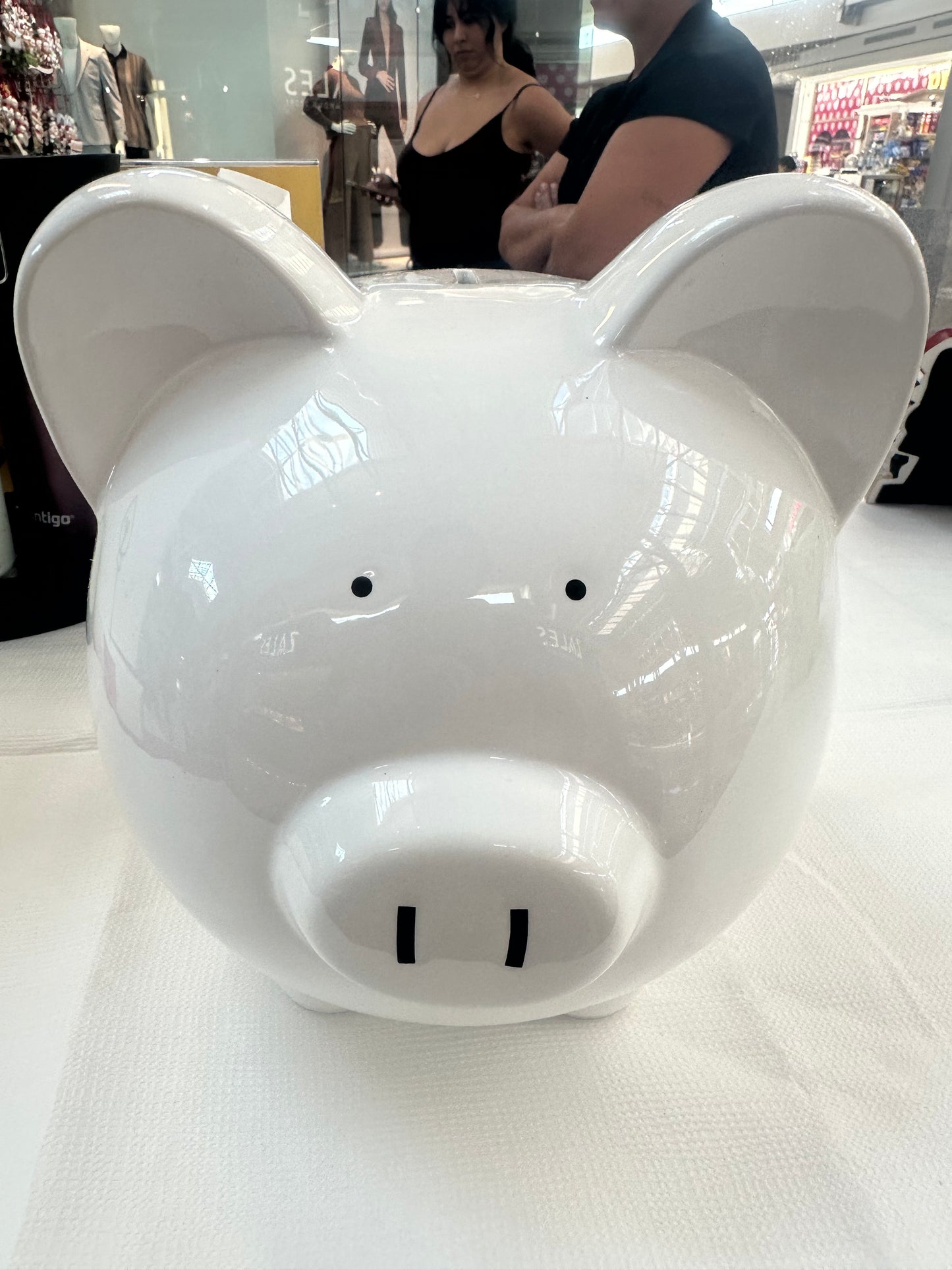 Colorfully Designed Large piggy bank love & peace