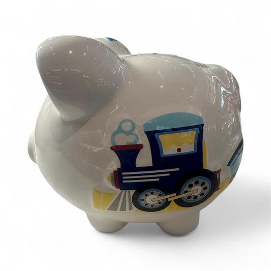 Colorfully Designed Train piggy Bank