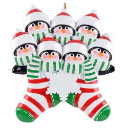 Penguin stocking Family Christmas Ornament