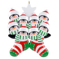 Penguin stocking Family Christmas Ornament