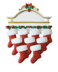 White mantle Family Christmas Ornament