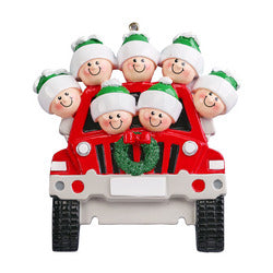 SUV Family Christmas Ornament