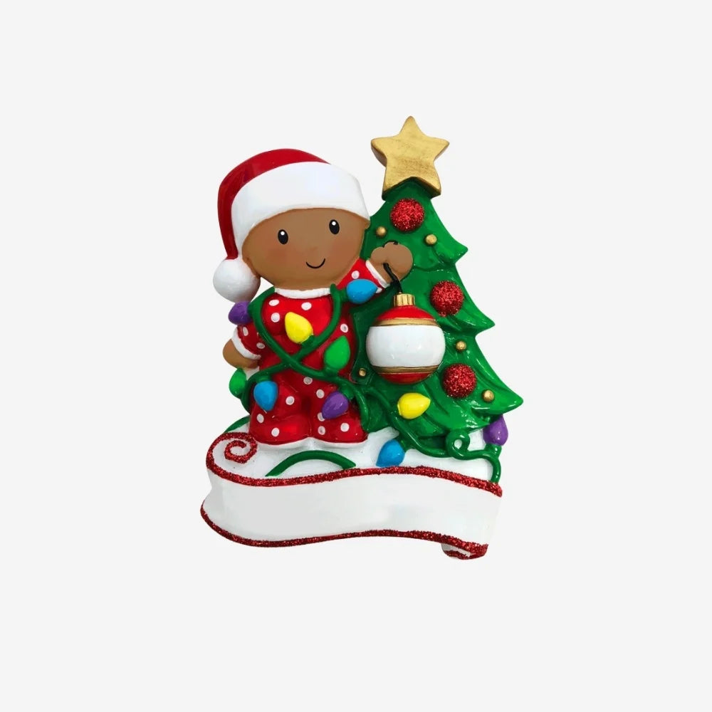 Baby Decorating Tree Christmas Ornament