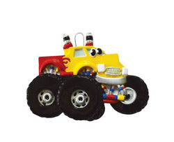 Kid Monster truck Christmas ornament