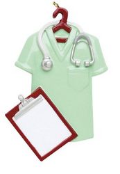 Scrubs Green Nurse Personalized Ornament