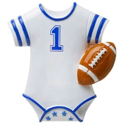 Baby Football Star Christmas Ornament