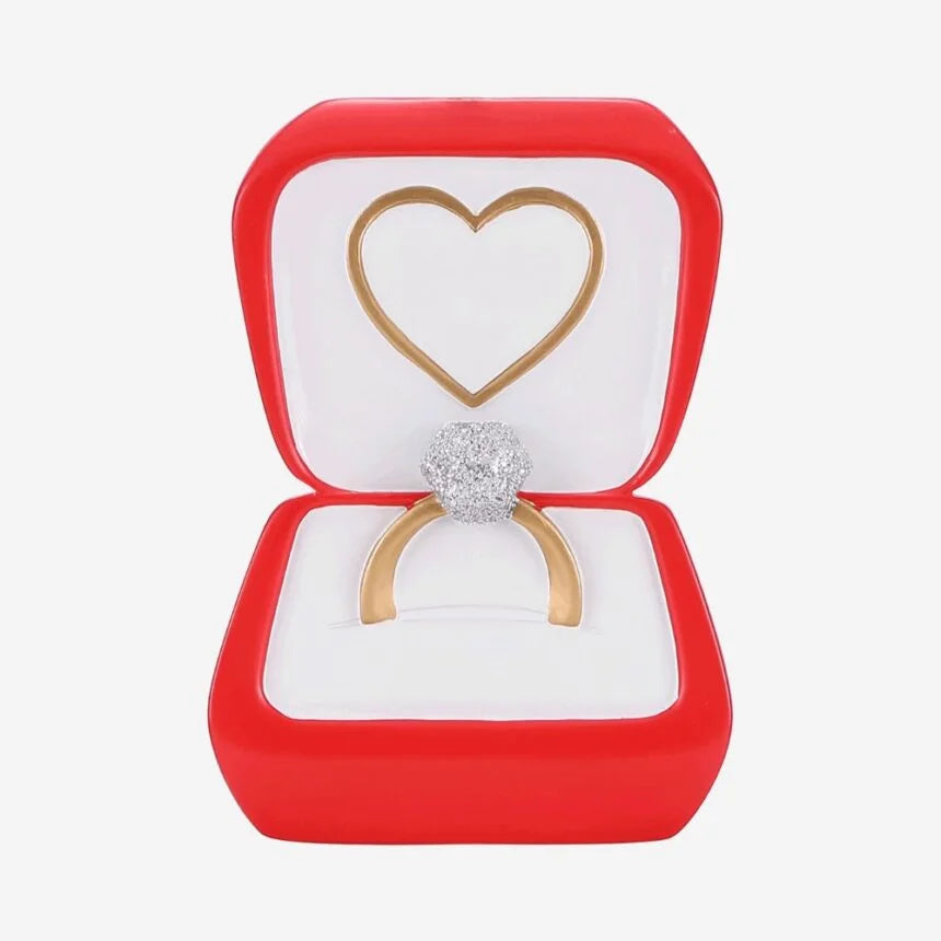 Wedding - Engagement Ring  Christmas Ornament