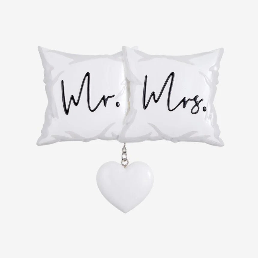 Mr. & Mrs. Pillows  Christmas Ornament