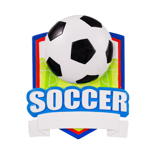 New Soccer Shield Christmas Ornament