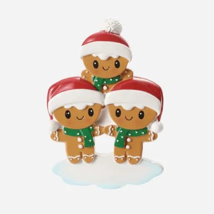 Gingerbread Family Christmas Ornament