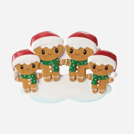 Gingerbread Family Christmas Ornament