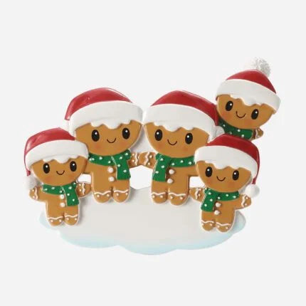 Gingerbread Family Christmas Ornament