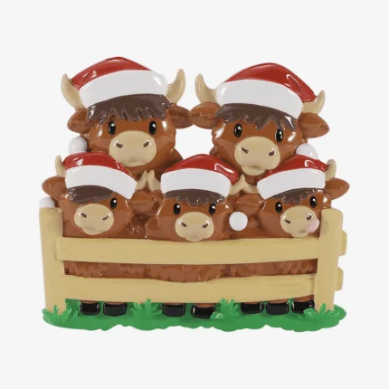 Highland Cow Family Christmas Ornament