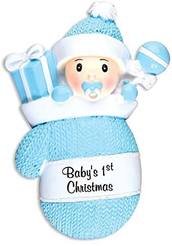 Baby In Mitten Christmas ornament