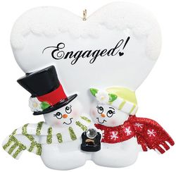 Engaged Christmas Ornament