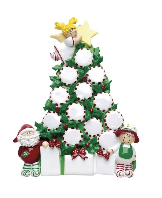 Table Top Peppermint Christmas Tree holds 15 names