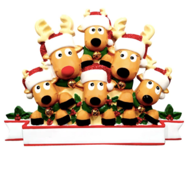 Reindeer Family Christmas Ornament