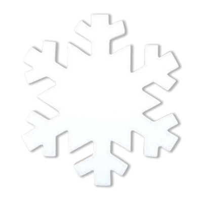 Plain White Snow Flake