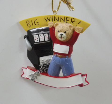 Big Winner Bear Christmas Ornament
