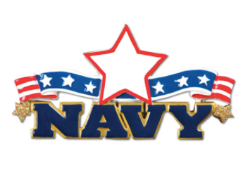 Navy Christmas Ornament
